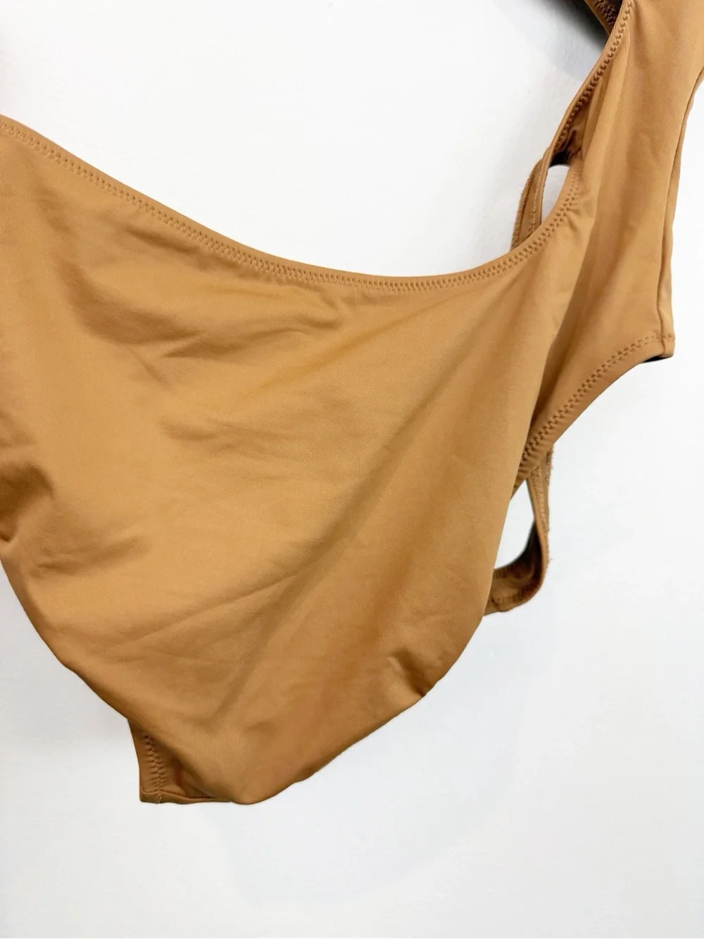 SKIMS Monokino Swimsuit Almond One Shoulder NWT Size Small